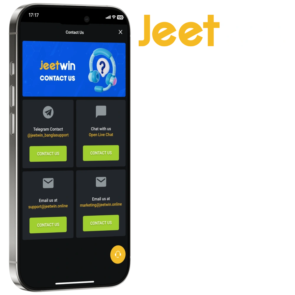 JeetWin team is available to assist you.