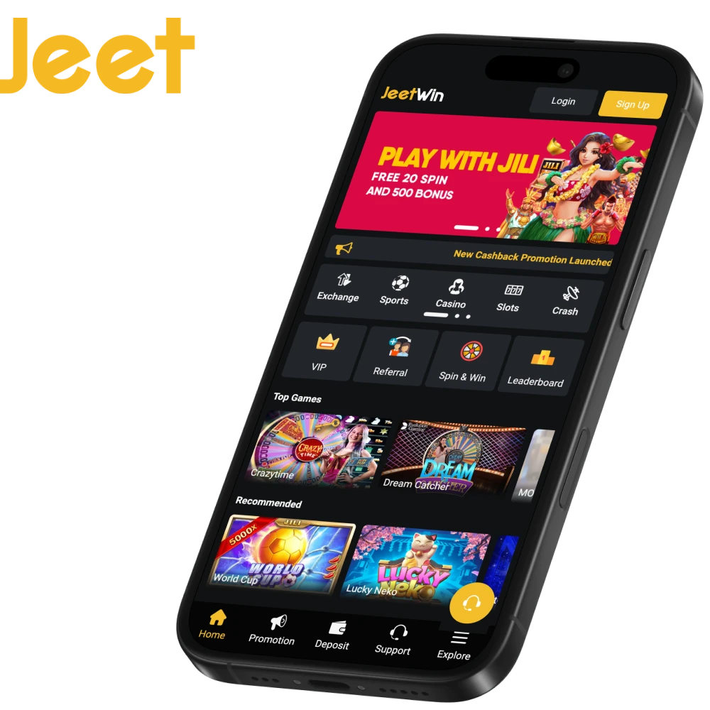 Download JeetWin app for android and iOS.