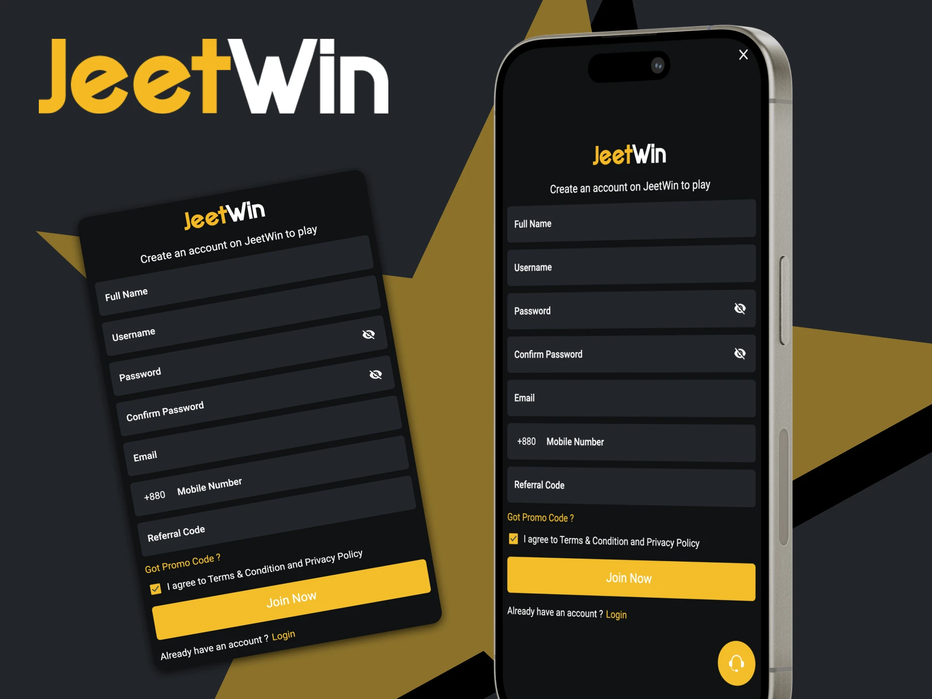 You can easily register on the JeetWin betting platform.