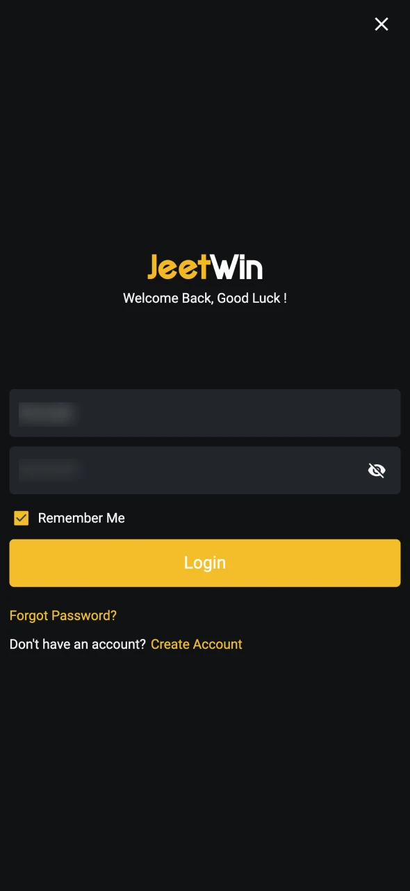 Login to your account on JeetWin application.