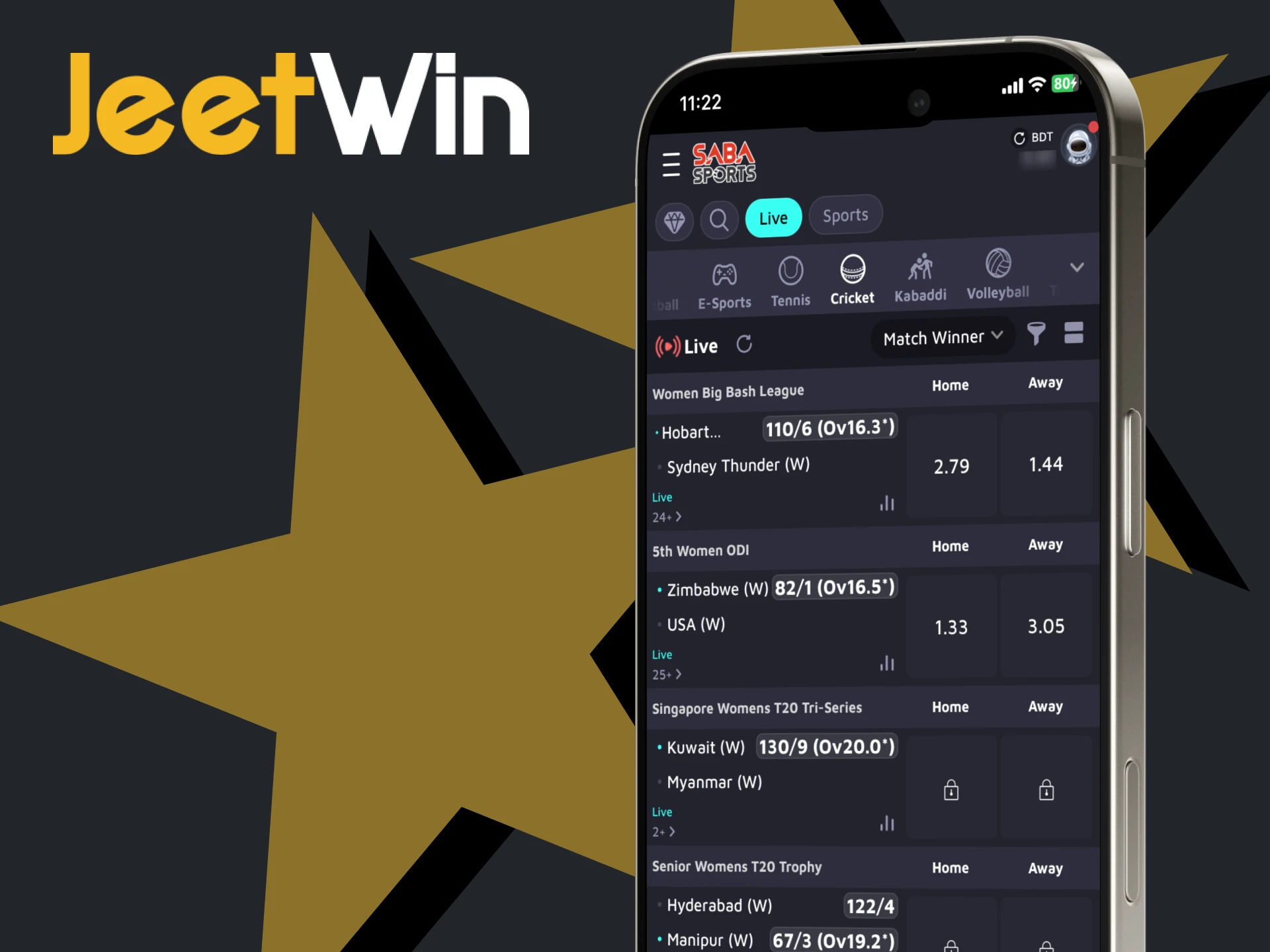 Enjoy an impressive array of betting options at JeetWin app.