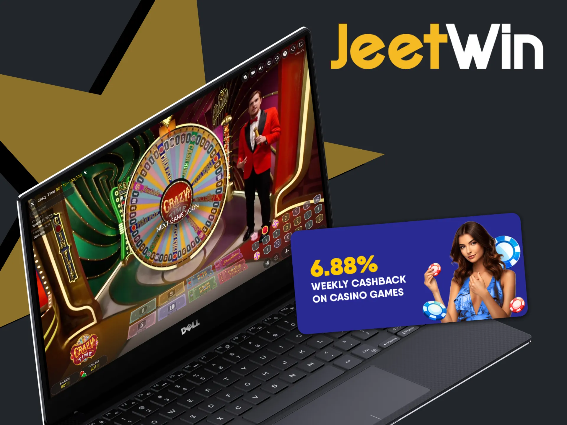 JeetWin offers an exciting deal for Crazy Time fans.