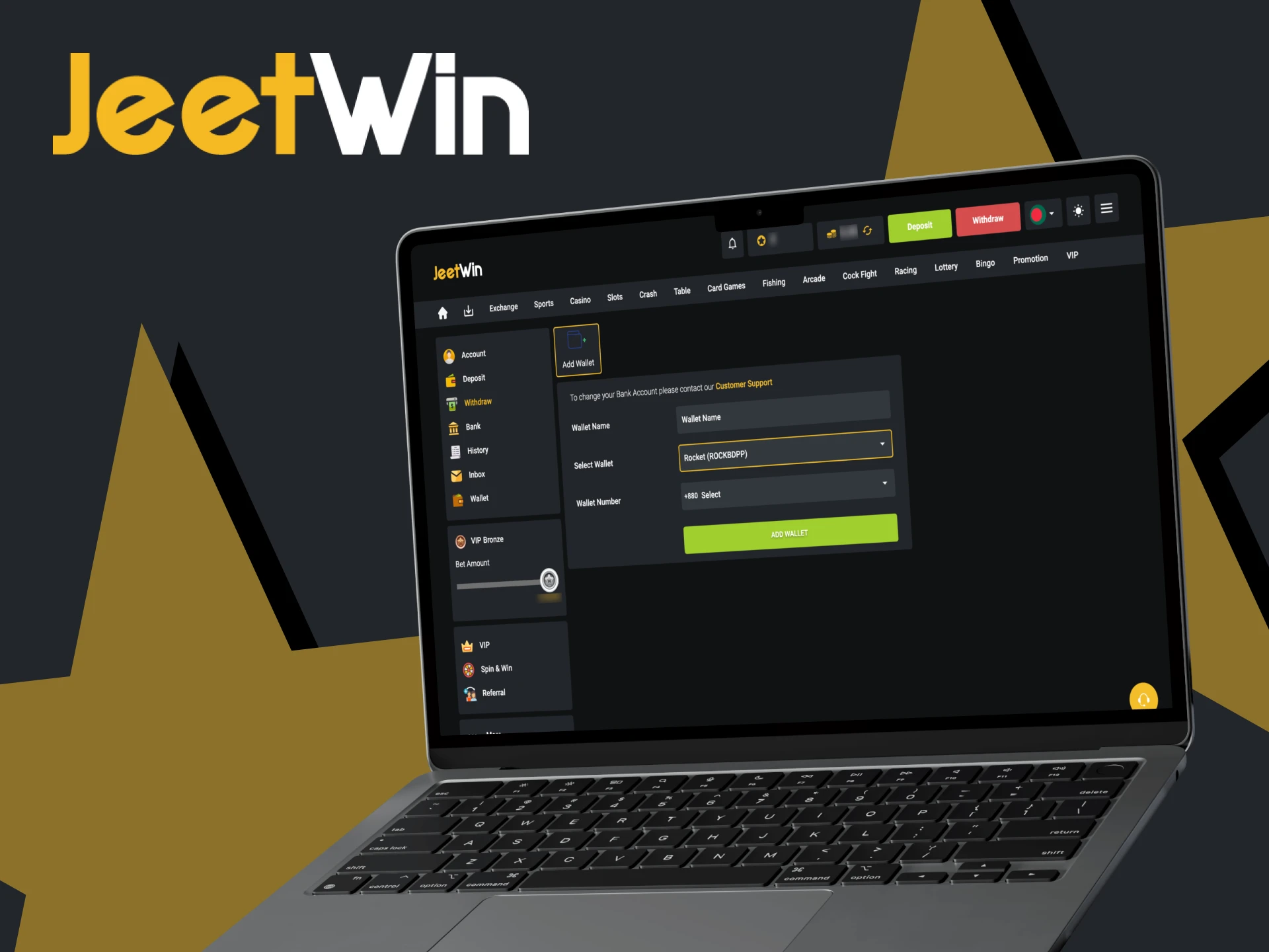 JeetWin provides you with the best withdrawal methods.