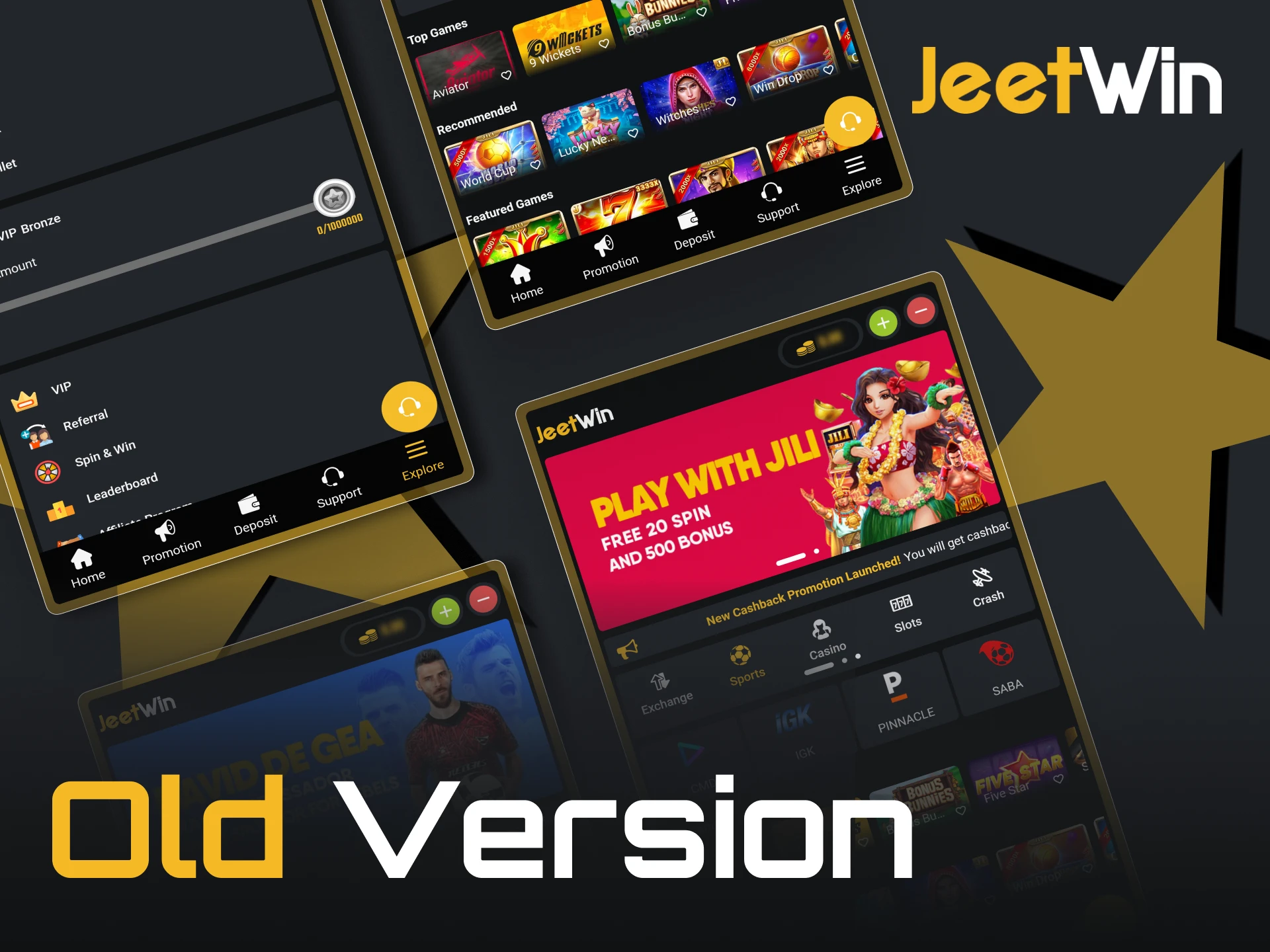 Don't use outdated versions of the JeetWin app.