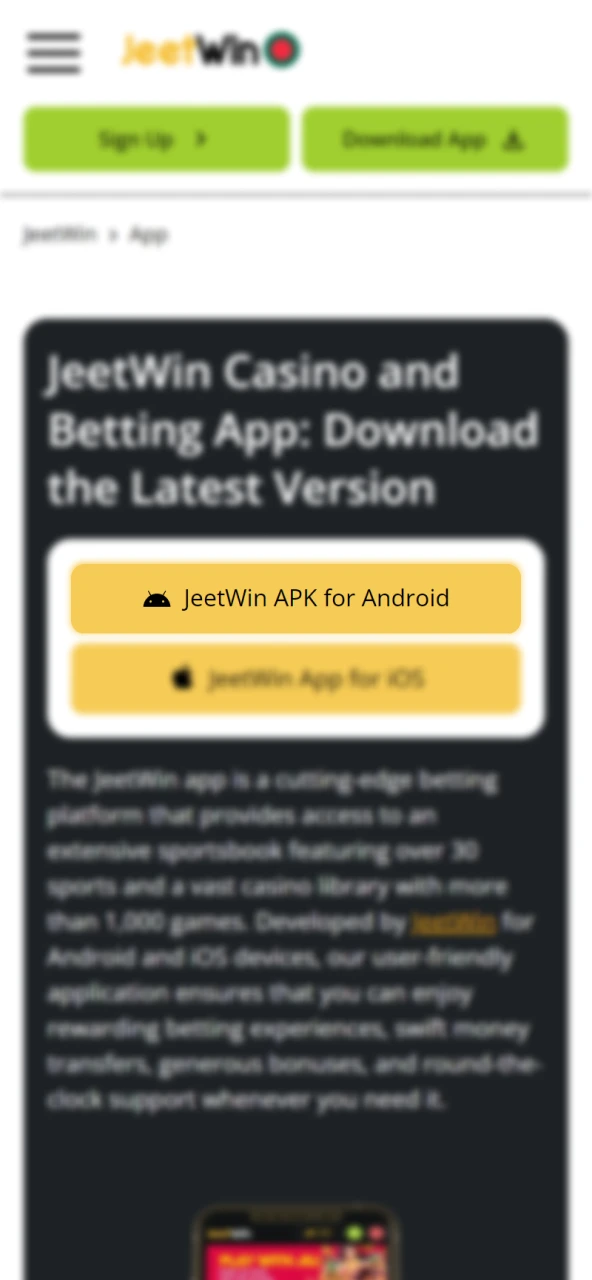 Click on the button to download JeetWin APK.