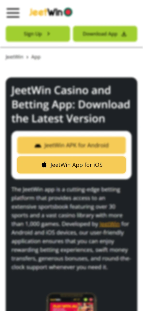 Click the download button to start downloading JeetWin.