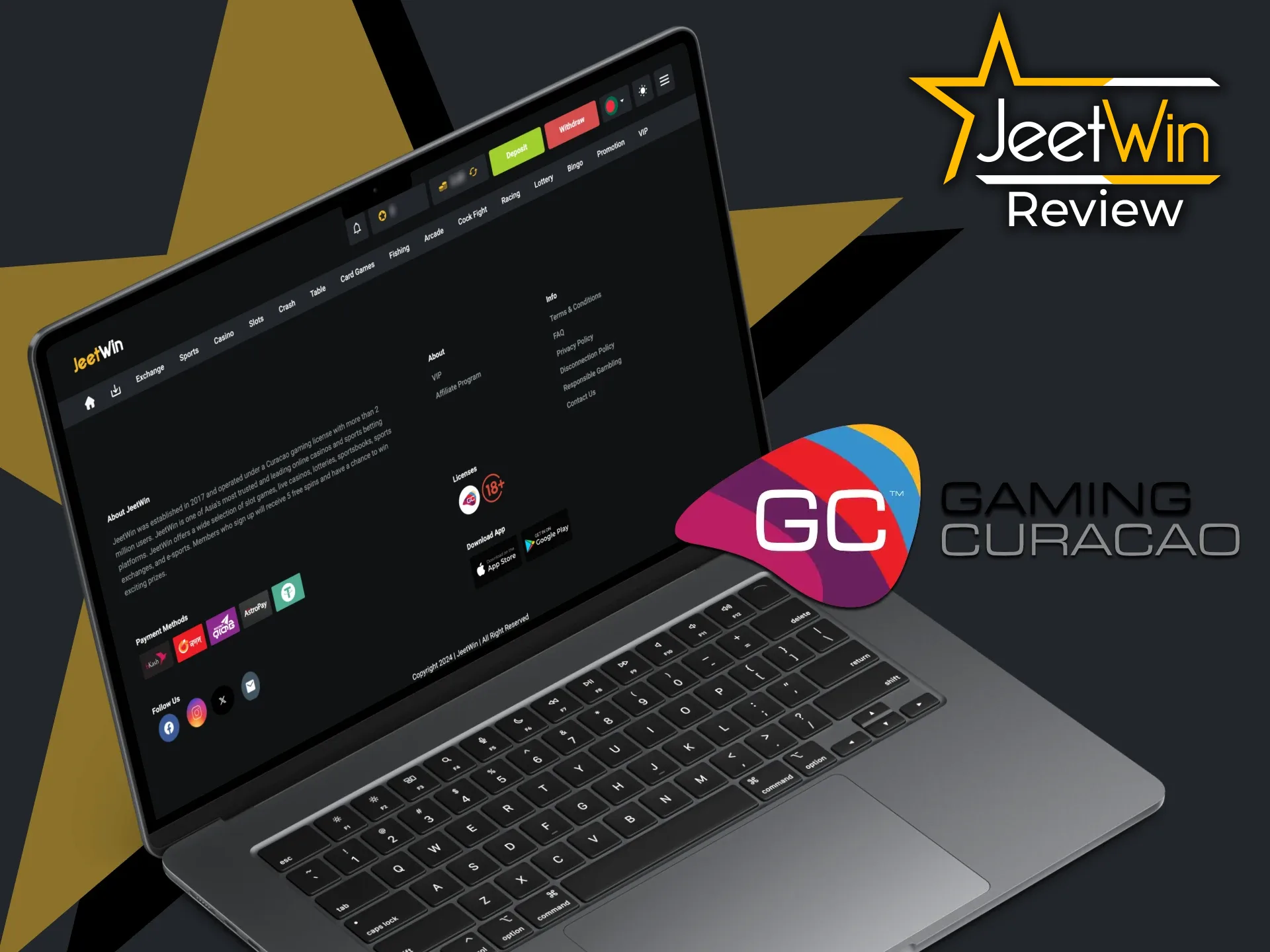 The gaming commission does not own or control JeetWin.