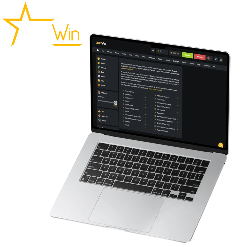 JeetWin is a legal betting and gaming platform.
