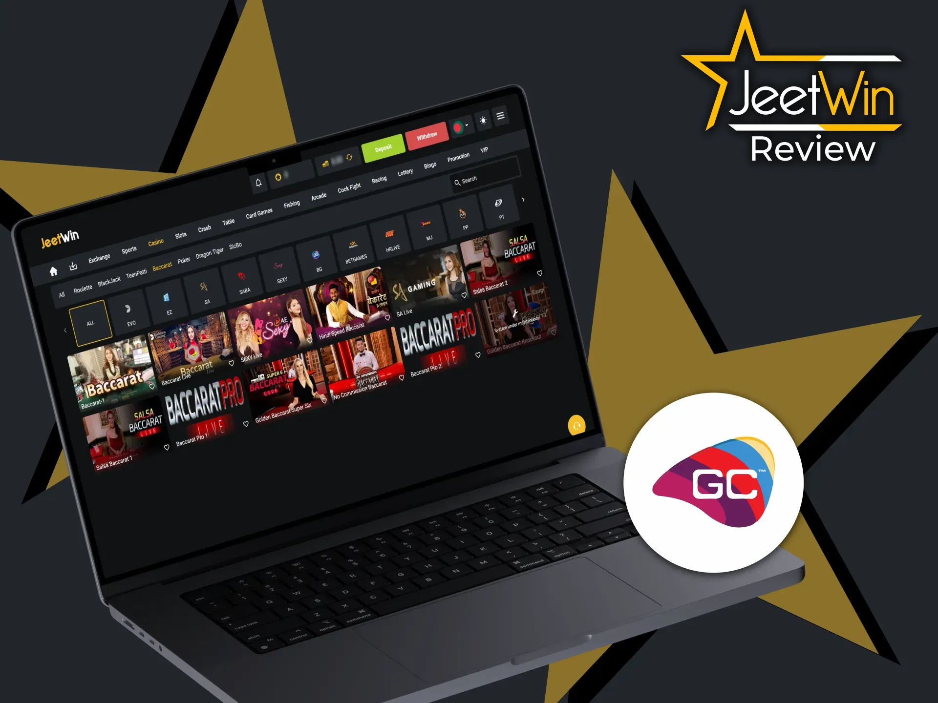 The JeetWin live casino ensures a safe and reliable gaming experience.