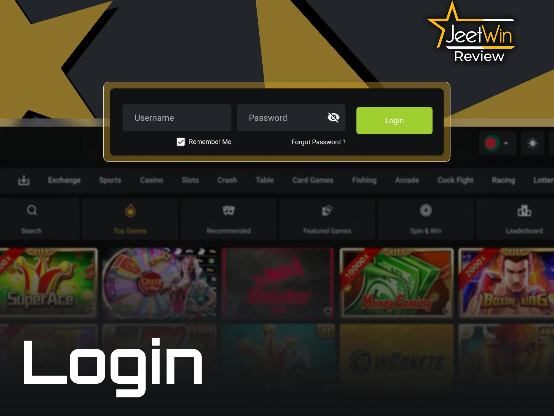 Accessing JeetWin account is quick and easy.