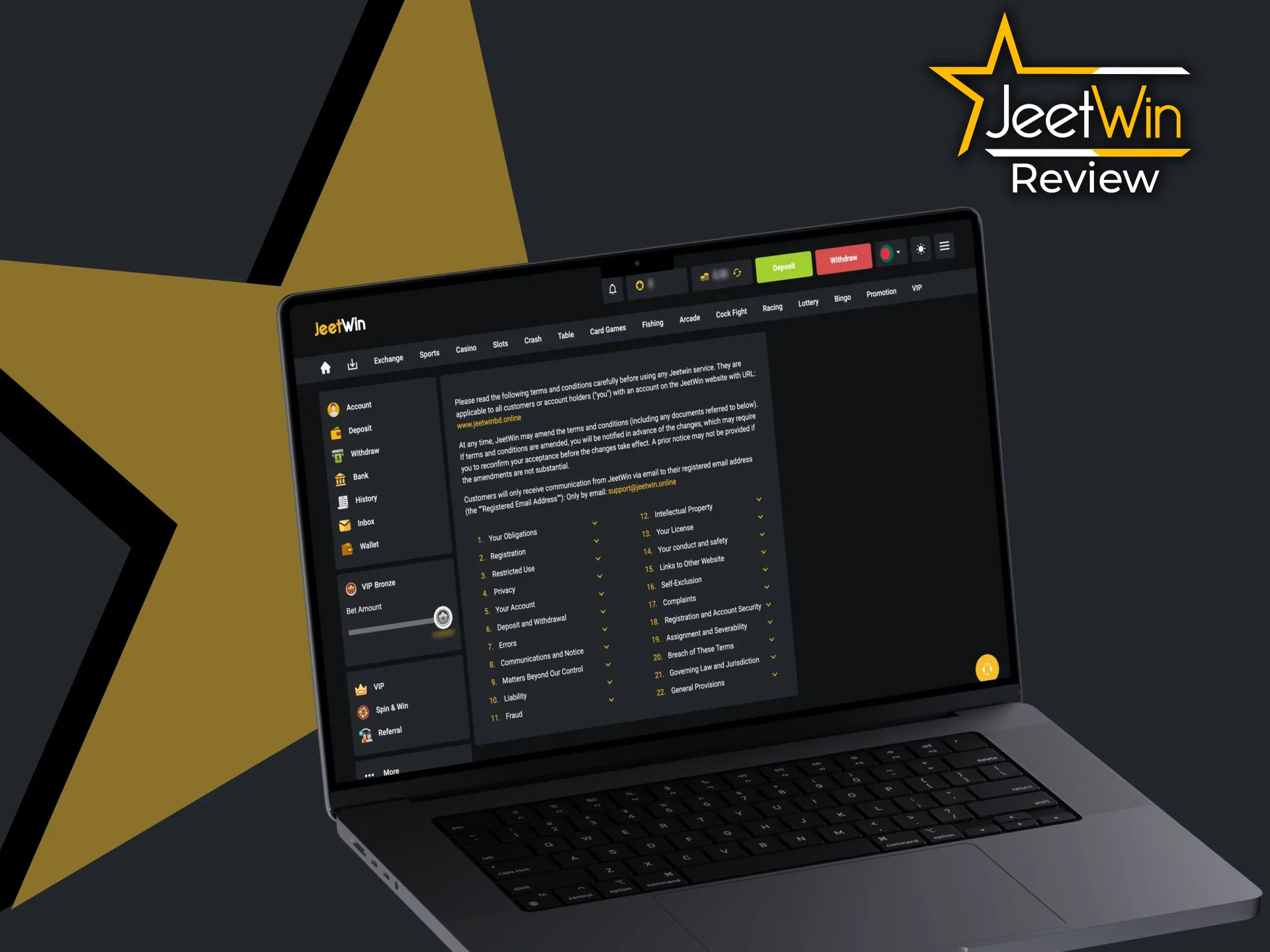Be sure to follow the withdrawal rules on the JeetWin platform.