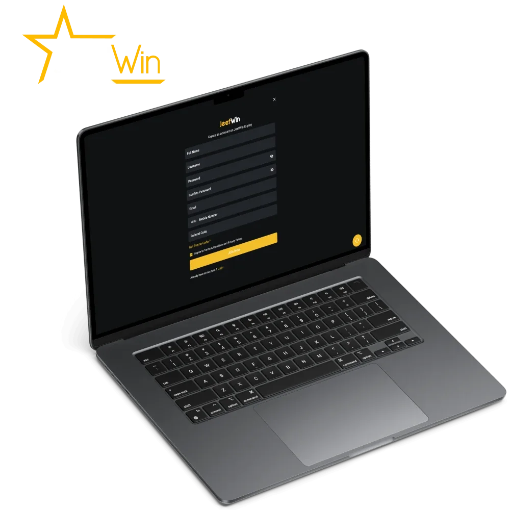 Register an account at JeetWin in Bangladesh.